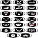 20 Pieces Cute Cartoon Mouth Mask Funny Teeth Pattern Mask Anti-dust Muffle Mask for Teens Men Women