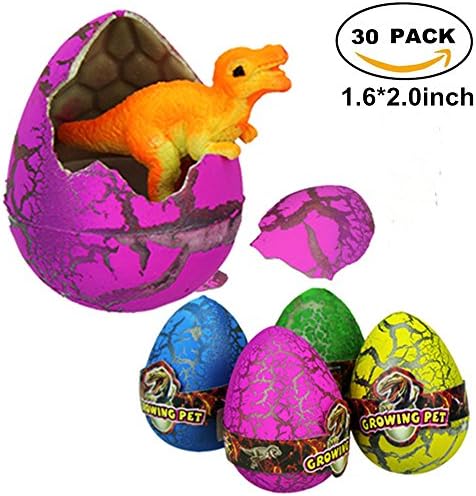 30 pcs Medium-sized Cute Magic Hatching Growing Pet Dinosaur Eggs For Kids,Mini Toy Dinosaur Figures Inside