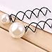TOPWEL 6PCS Pearl Spiral Hair Pin Clip (Small-1.4cm)