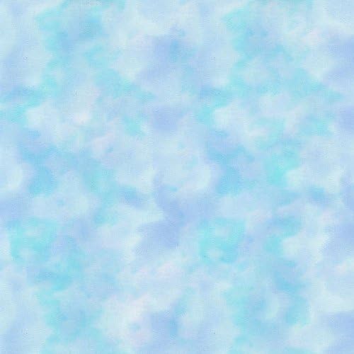 Cloud Print Fabric 100% Cotton Upholstery Quilting Craft Fabric for Quilt Pattern, Sewing, Curtain, Home Decor and Patchwork Projects - Sky Blue - (Price per /QUARTER Meter)