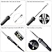 Soldering Iron Kit with On/Off Switch 60W 110V Adjustable Temperature Welding Soldering Iron, 5pcs Tips, Solder Sucker, Solder Wire, Tweezers, Desoldering Wick, Iron Stand and Sponge with Tool Case
