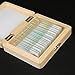 25 Prepared Microscope Slides for Kids, Animal Plant Insect Bacteria Specimens Collections for Basic Biological Science Education, Containing Custom Wooden Boxes …