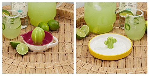 Twos Company Cactus Citrus Reamer Juicer and Cactus Cocktail Salt Rimmer Set - Thumbnail 2