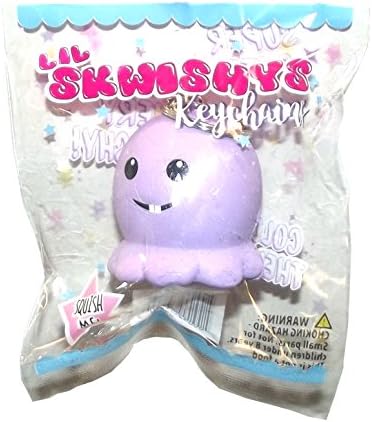 Lil Skwishys Keychains Soft Squish Stress Accessory (Dorky Octopus)
