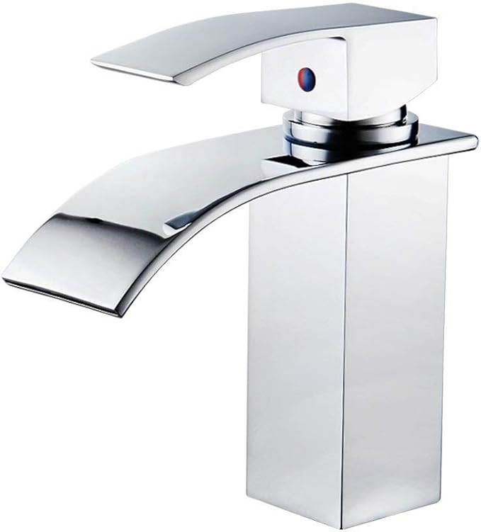 Silber Wasserfall Wasserhahn Bad Wasserhahn Waschbecken Für Badezimmer