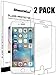 ShockWize [2 Pack] [Tempered Glass] .3mm Thin Ballistic Premium Real Glass Screen Protector for Apple iPhone 6 / 6s, Clear