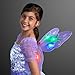 Purple Light Up Butterfly Fairy Wings with Blinking Flashing Multicolor LEDs for Girls and Women Adults