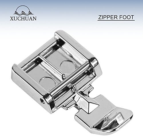 Zipper Sewing Machine Presser Foot - Fits All Low Shank Snap-On Singer, Brother, Babylock, Euro-Pro, Janome, Kenmore, White, Juki, New Home, Simplicity, Elna and More Attachment / spare part
