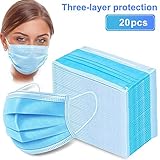 20 PCS Disposable Earloop Face Masks,Level 3 Respirator Masks For Surgical Dental Polypropylene Masks for Personal Health Protection