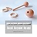 Fuman Organic Wood Montessori Styled Baby Rattle - Perfect Grasping Teething Toy for Toddlers (2 Pack Rattle)