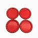 IGOGO 100 Pcs Colors Bottle Caps Craft Bottle Stickers for Hair Bows Pendants Scrapbooks 1 Inch (Bright Red, 100 pcs)