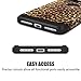 iPhone 7 Plus Case, iPhone 8 Plus Case, LOEV Slim Fit Dual Layer Shockproof Protective Case, Black Rubber Bumper & Hard PC Back Armor Case Cover for Apple iPhone 7/8 Plus 5.5” - Leopard Print Pattern