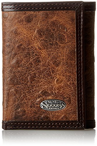 Nocona Men's Brown Ostrich Trifold, Brown, One Size