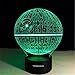 Terrosol 3D Illusion Platform Star Wars Night Lighting, Touch Botton 7 Color Change Decor LED Lamp +Gift Keychain Eiffel Tower Included