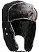 Unisex Hunting Hat Faux Fur Trooper Hat with Windproof Mask, Black
