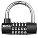 ORIA Combination lock, Gym Lock, 5 Digit Combination Padlock, Security Padlock, Safety Lock, Luggage Travel Lock for Toolbox, Closet, Gym Locker, Bicycle, Luggage, Cabinet, Outdoor