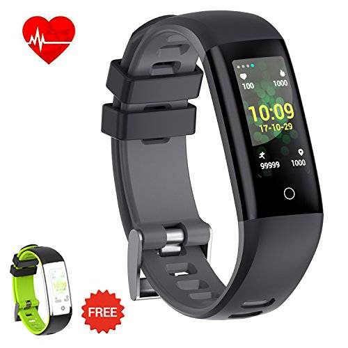 AUNEY Fitness Tracker Color Screen Sport Band Smart Wristband Bracelet Waterproof Bluetooth Activity Heart Rate Sleep Monitor Pedometer sport band for IOS and Android