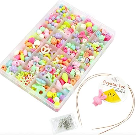 Amazon Winning Diy ビーズ ラブリービーズ 24種類 約5個 女の子 おもちゃ アクセサリーキット ハンドメイド 専用収納ケース付き 子供のお誕生日 プレゼント クッキングトイ おもちゃ