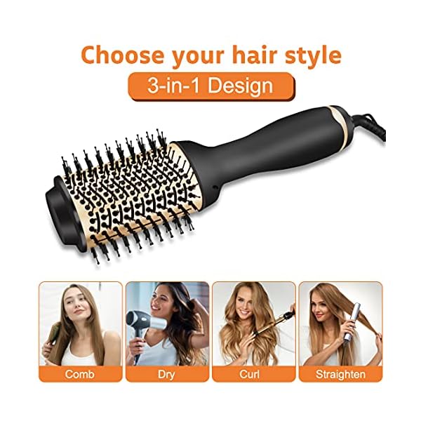 Hair-Dryer-BrushHot-Air-Brush-Multi-Functional-3-in-1Professional-Dryer-VolumizerHeated-Rollers-and-Curling-Iron-with-Ceramic-Coating-and-Negative-Ion-TechnologySuitable-for-All-Hair-Types Hair Dryer Brush,Hot Air Brush, Multi-Functional 3-in-1Professional Dryer & Volumizer,Heated Rollers and Curling Iron…