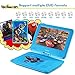 UEME Portable DVD CD Player with 9 Inch LCD Screen, Car Headrest Canvas Case, Remote Control, SD Card Slot and USB Port, Personal DVD Player with Rechargeable Battery PD-0093 (Blue)