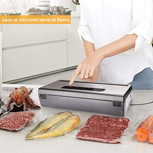PARTU - Vacuum Sealer Dry/Moist Function For Family, Travel, Dried Fruit, Vegetables Food Vacuum Sealer With Vacuum Bag Cutter || Cable Storage Slot || Configure a Roll of Vacuum Bag - Thumbnail 4