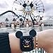 Apple Watch Case, 38mm iwatch screen protector Disney mickey mouse ears silicone case for Apple Watch Series 3 Series 2 Series 1 Sport and Edition, Black