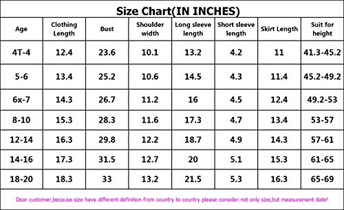 Dreamowl Girls Cheerleader Costume Uniform Youth Star Cheerleading Outfit Match Pompoms (6X-7, Long Sleeve)