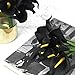 Veryhome 20pcs Black Flowers Artificial Calla Lily Flowers for DIY Bridal Wedding Bouquet Centerpieces Home Decor (Black)