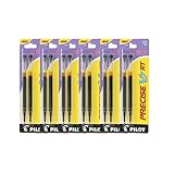 Pilot Precise V7 RT Liquid Ink Retractable Rollerball Pen Refills, 0.7mm, Fine Point, Black Ink, Pack of 12