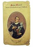 Saint Gerard Patron Motherhood and Childbirth Holy Prayer Card and Pendant Medal