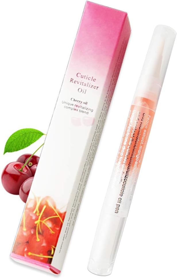 Cherry Fruity Smell Cuticle Oil for Nails 1PC Nail Revitalize Oil Cuticle Treatment Soften Oil Nail Treatment For Manicure Pedicure Nail Salon Tools