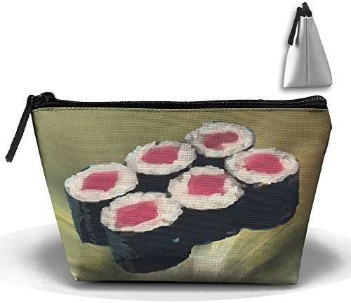 KYSK Sushi Dishes Pattern Fashion Zipper Large Capacity Travel Bag Cosmetic Bags