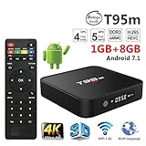 ESHOWEE T95M TV Box Android 7.1 Amlogic S905X Quad Core 64Bit 1GB 8GB 2.4GHz WiFi Support 4K HD