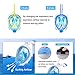 HEETA Snorkel Mask 2.0 Version 2018 New Foldable 180° Full Face Snorkel Mask Panoramic View with Camera Holder, Anti-Fog Anti Leak Easy Breath Dry Snorkel Mask for Adults Kids, (White & Blue S/M)
