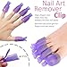 Gel Nail Polish Remover Tool - 600pcs Lint Free Nail Wipes 20pcs Nail Polish Remover Clips Cuticle Pusher Nail Brushes Nail File Nail Buffer BTArtbox Gel Polish Remover Tools Kit