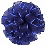 Offray Wired Edge Arabesque Craft Ribbon, 1 1/2-Inch x 9-Feet, Royal