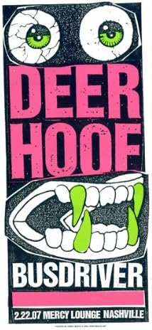 Deerhoof 22/02/07 Nashville Limited Edition Silkscreen Music Poster by Print Mafia Original Signed and Numbered Featuring: Deerhoof, Busdriver