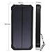 QueenAcc 15000mAh Solar Charger, Solar Power Bank with LED Flashlight Portable Charger, Backup Solar Power Pack, Dual USB Port Solar Battery Charger for Smart phones and Other USB Devices(black)