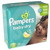 Pampers Baby Dry Diapers Size 5 Jumbo Pack, 24 ct