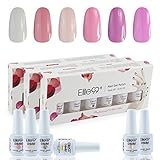 Elite99 Gel Nail Polish Soak Off Gel Nail Lacquer UV LED Nail Art Gift Box Set of 6 8ml C004