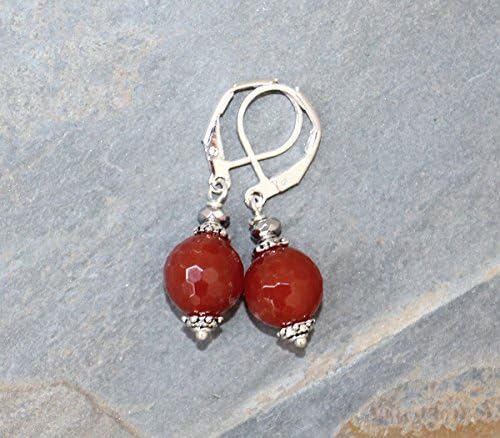 Carnelian Earrings, Orange Earrings, Natural Stone Earrings, Orange Gemstone Earrings, Carnelian Jewelry, Teardrop Earrings, For Her
