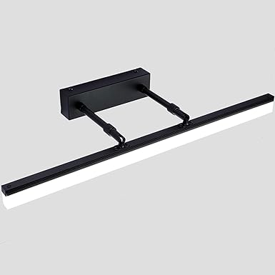 Glighone 15W Bathroom Wall Light Modern LED Bathroom Mirror Light Black