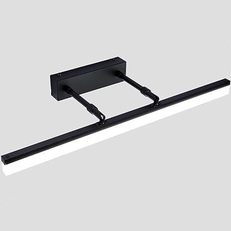 Glighone 15W Bathroom Wall Light Modern LED Bathroom Mirror Light Black