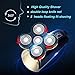 Dee Banna Wet Dry Electric Rotary Shaver,Cordless Waterproof Razor Bald Head Shaver with 5 floating head fast USB Recharge Security Lock Mode for Men Travel Or Home Use (black)