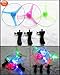 LED Light up Flying Saucer - Light up Flying Disc Glow UFO Saucer - Light up Glow Kids Toy Helicopter ( 3pc Set)