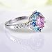 Psiroy 925 Sterling Silver Plated Pink Topaz Ring Flower Shaped Band Size 6