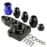 For Ford Modular V8 4.6L 5.4L Anodized Remote Oil Filter Relocation Adapter + 12AN Oil Fittings