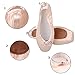 Girls Pointe Shoes Pink Ballet Shoe Leather Sole with Free Gel Silicone Toe Pads and Ribbons