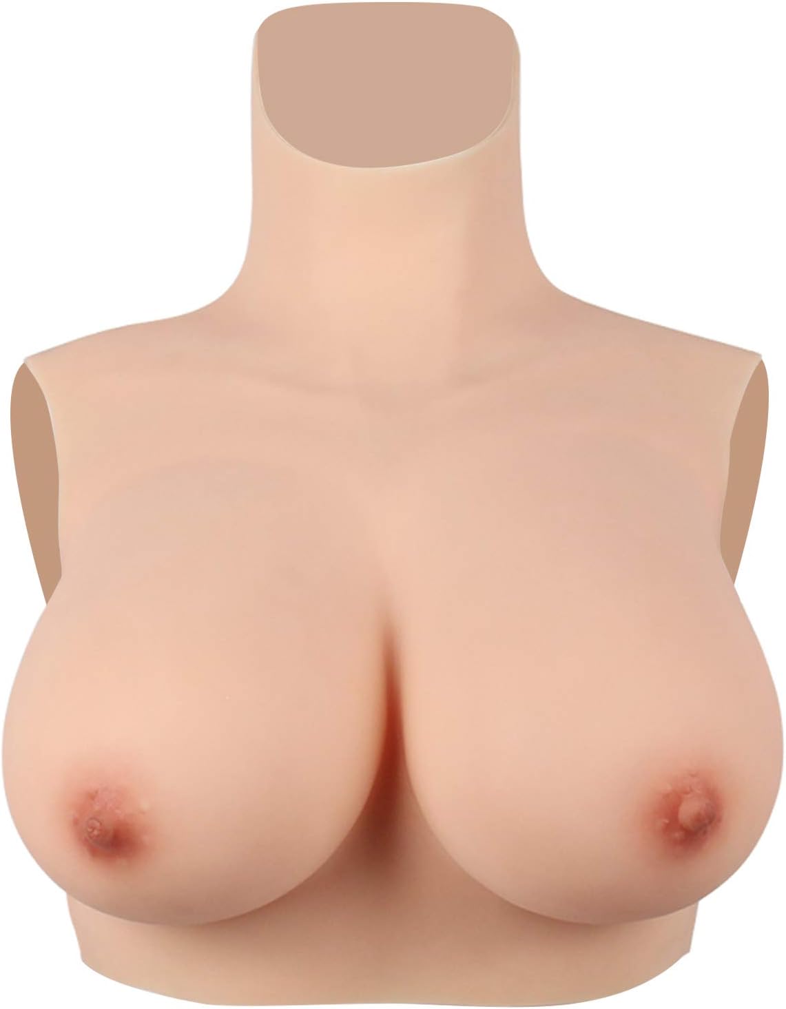 Mypersian Lightweight Womens Silicone Breast Forms High Collar Drag Queen Fake Boobs Crossdresser Man Cosplay 4G