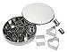 Cookie Cutter Set - 24 Piece Metal Fondant Mini Biscuit Cutter Shapes with Hearts, Stars, Flowers and Geometric Shapes for Baking, Dessert and Cake Decoration - Silver